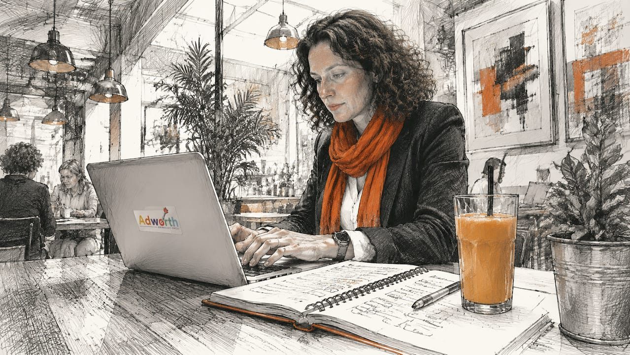 Een vrouw analyseert gegevens over het volgen van activiteiten.