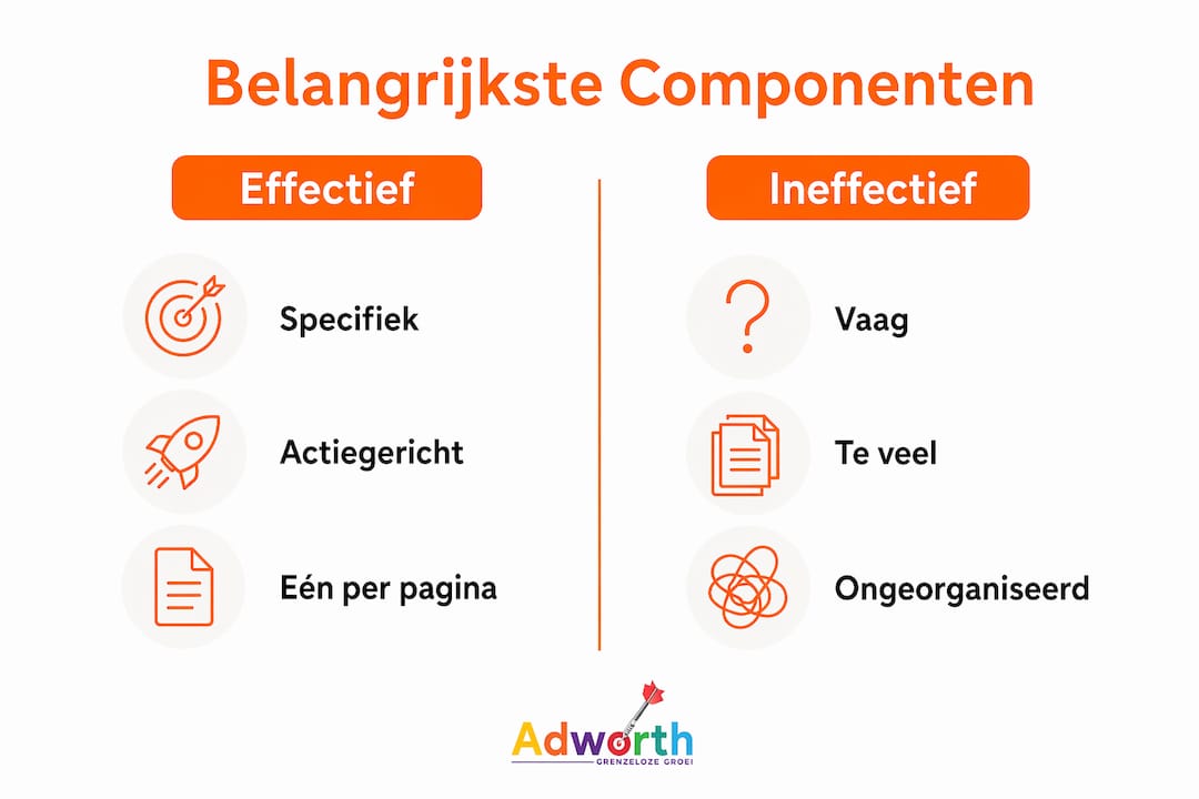 Infographic met een overzicht van wat wel en niet werkt