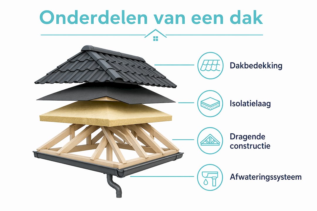 Overzicht: de essentiële onderdelen van een dak in beeld gebracht