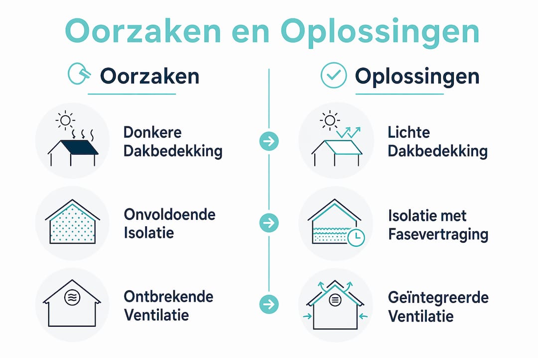 Handige infographic: waarom een plat dak zo warm wordt en wat je eraan kunt doen