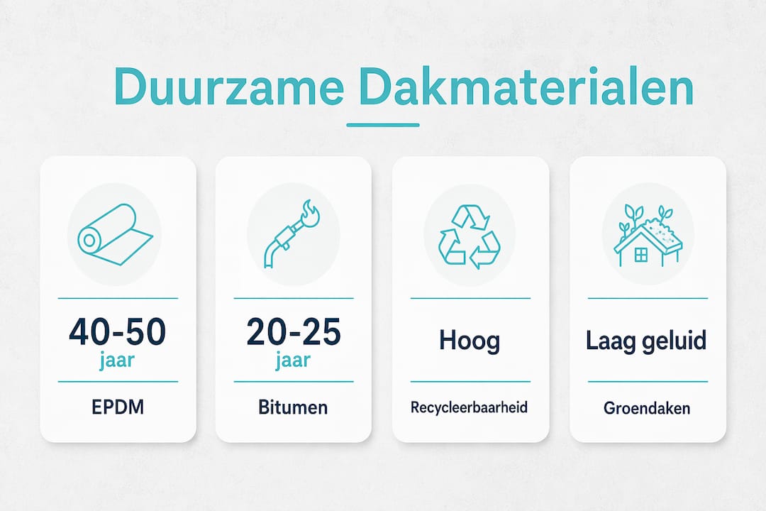 Infographic: hoe duurzaam zijn verschillende dakmaterialen en hoe lang gaan ze mee?