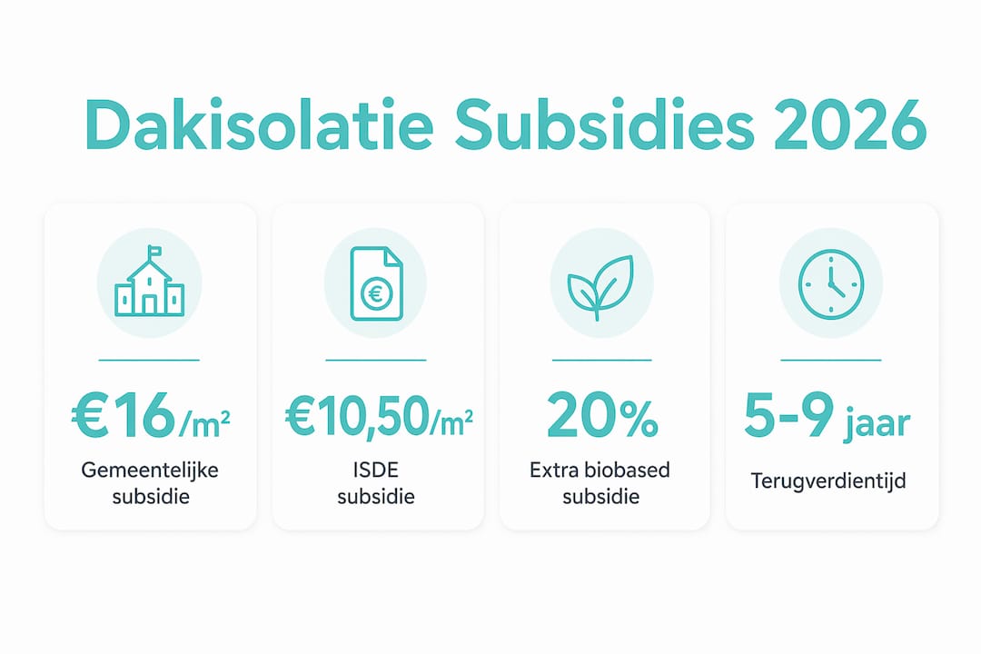 Overzicht: subsidies voor dakisolatie en hoe snel je investering is terugverdiend