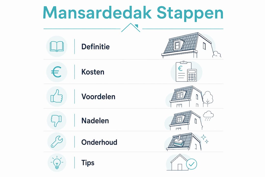 Handige infographic: alles wat je moet weten over mansardedaken, stap voor stap uitgelegd