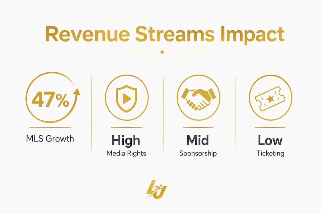 Infographic showing key sports revenue stream impacts