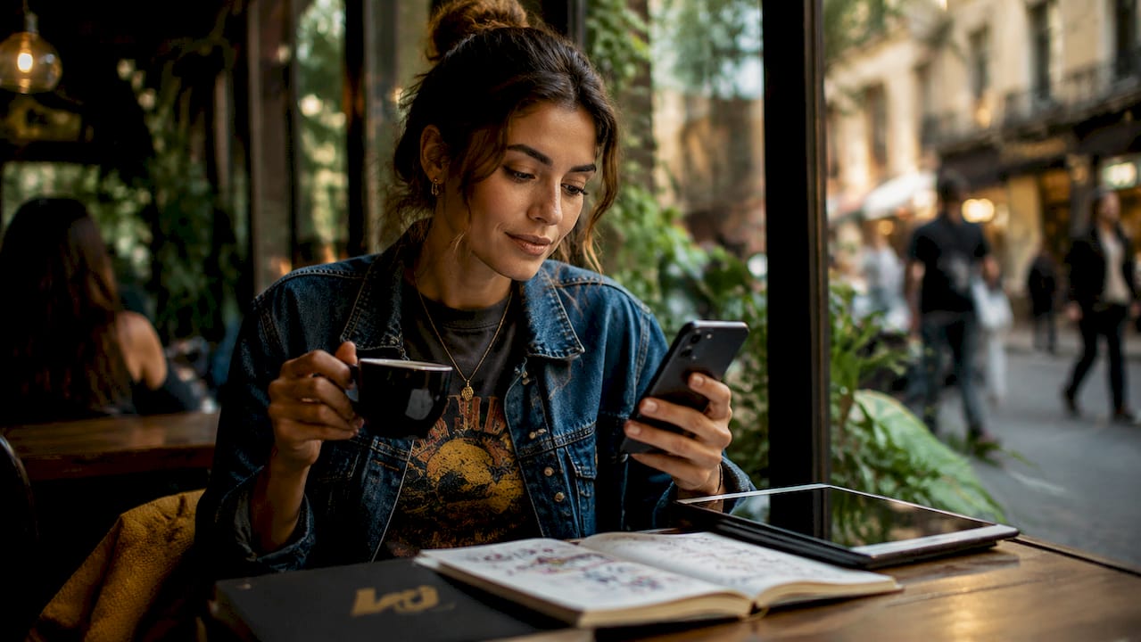 Social media manager reviewing athlete influence metrics