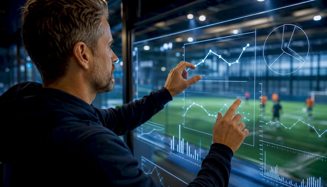 Coach marking rating trends on transparent board