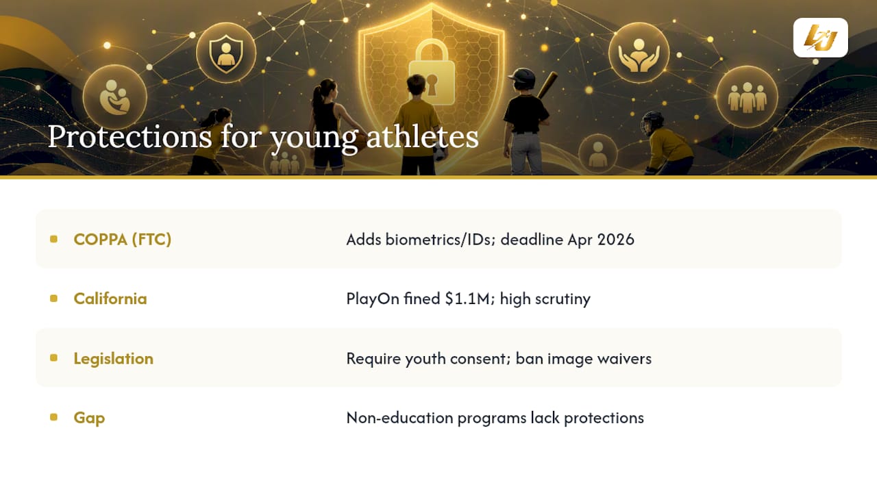 What US laws protect young athletes right now? — overview diagram