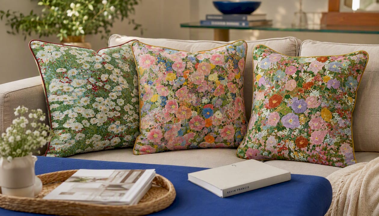 The Chamomile Meadow Down Throw Pillow