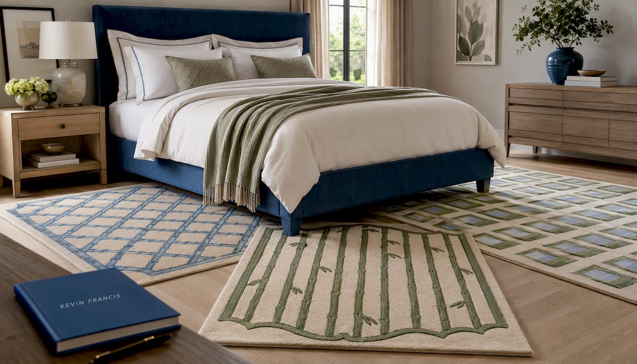 Brighton Bamboo Trellis Hand-Tufted Area Rug