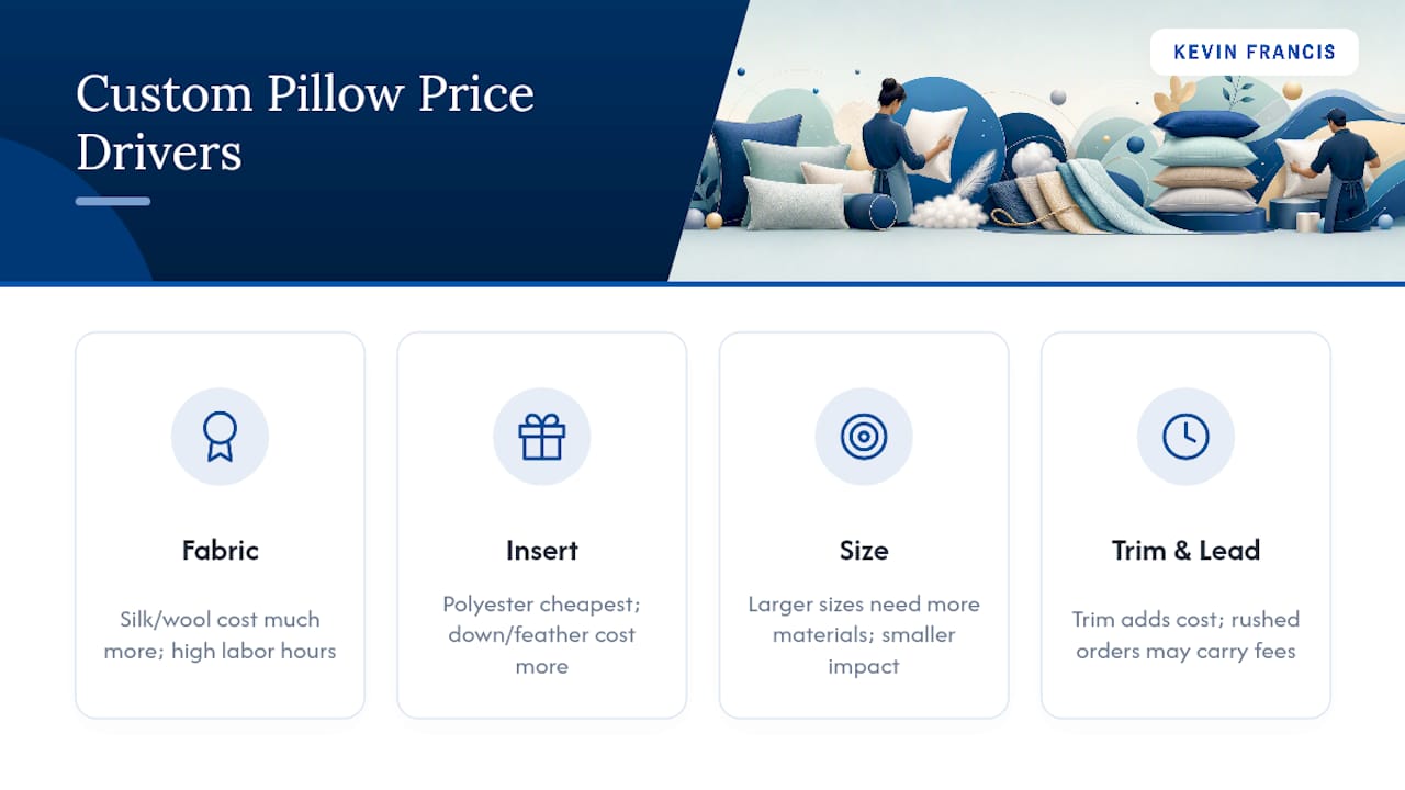 Four factors influencing custom pillow pricing