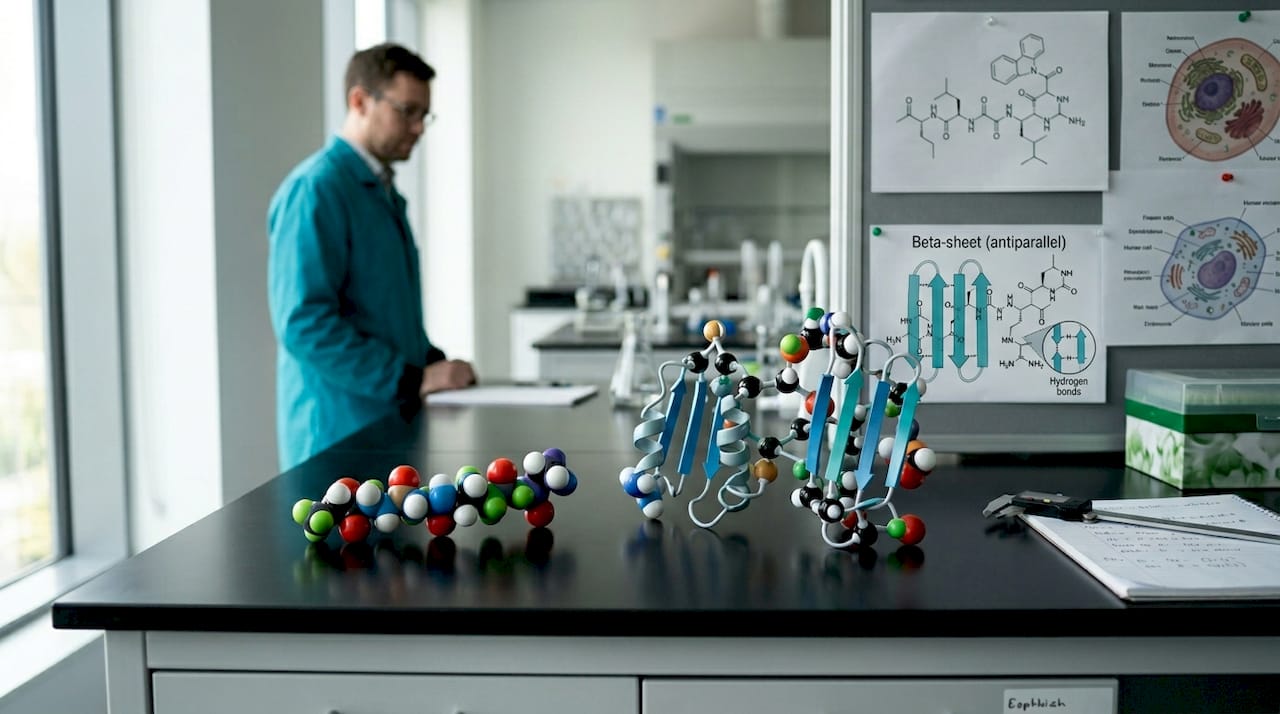 Physical molecular models of peptide and polypeptide chains