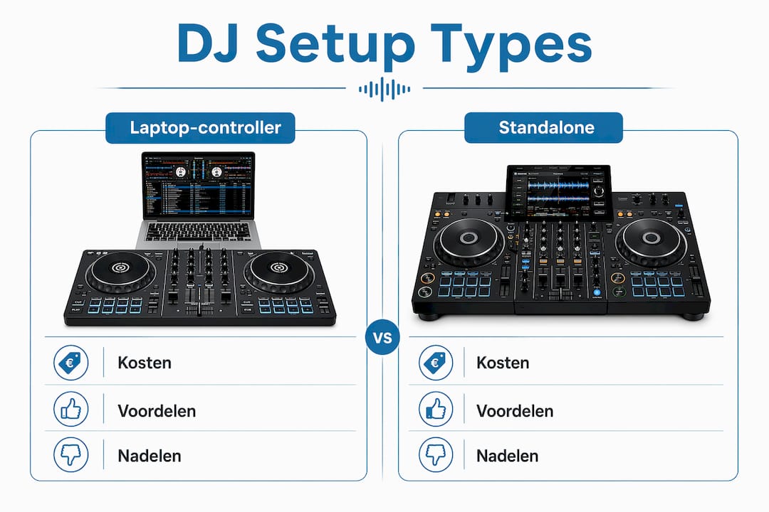 Infographic: Overzicht van verschillende DJ-sets