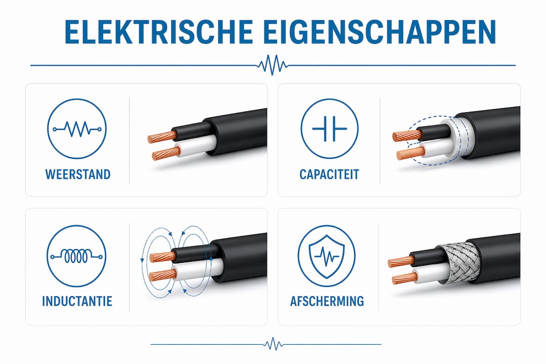 Overzicht van de belangrijkste elektrische eigenschappen van kabels in één oogopslag