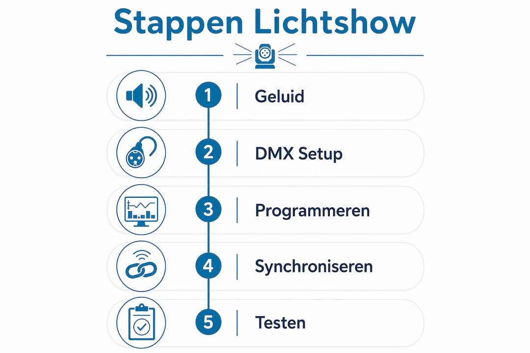 Infographic: stap-voor-stap je eigen DJ-lichtshow programmeren