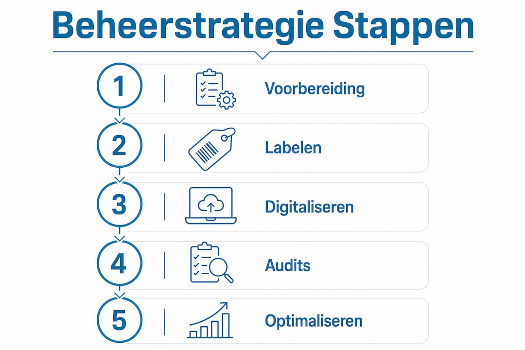Infographic: stapsgewijze aanpak voor effectief beheer van uw verhuurportefeuille