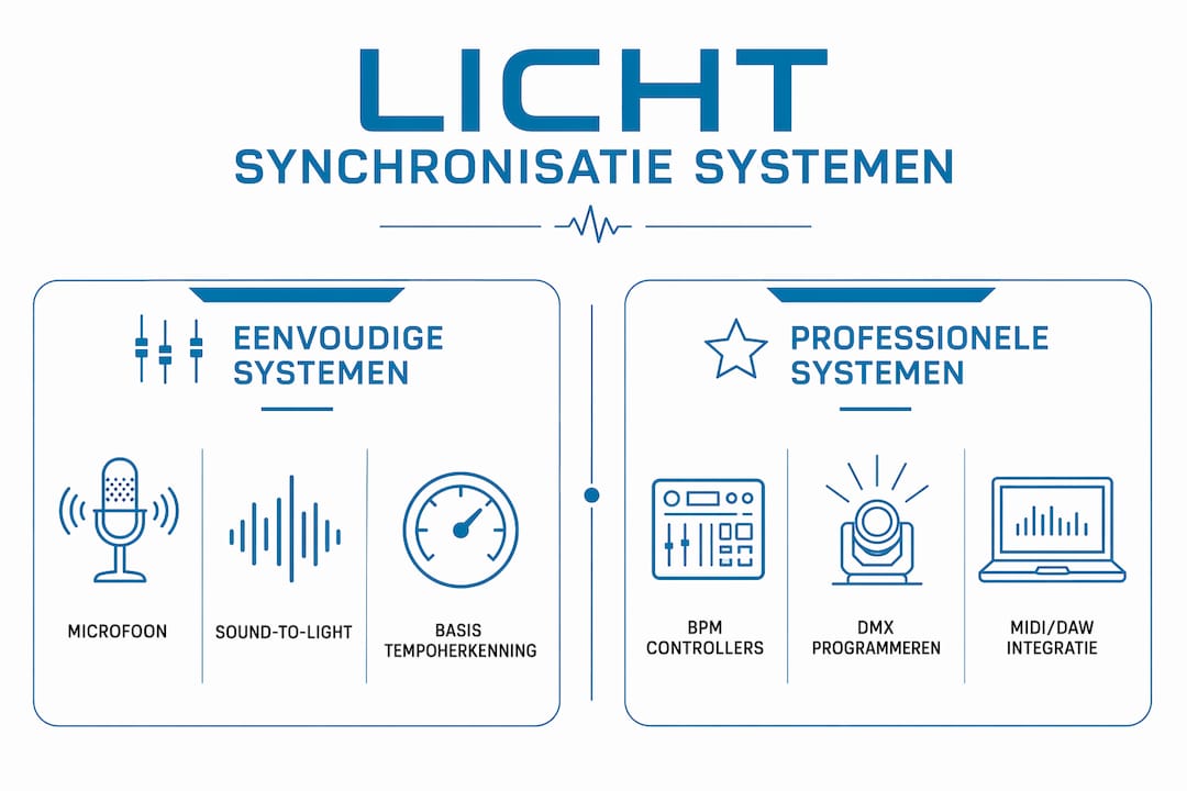 Infographic: hoe werken technische systemen voor lichtsynchronisatie?
