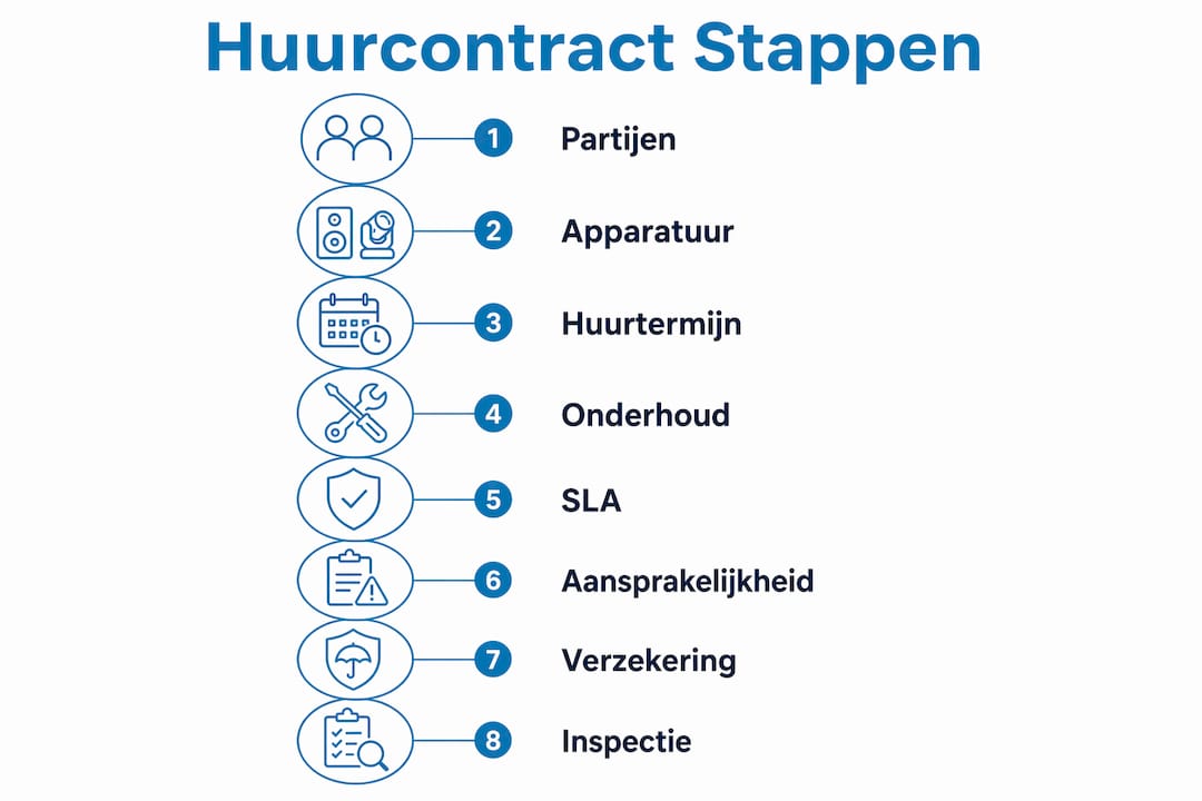 Infographic: stap-voor-stap uitleg van het huurcontract