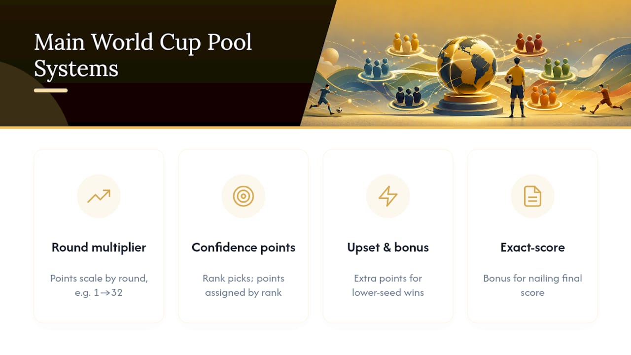 Diagram comparing world cup pool scoring systems