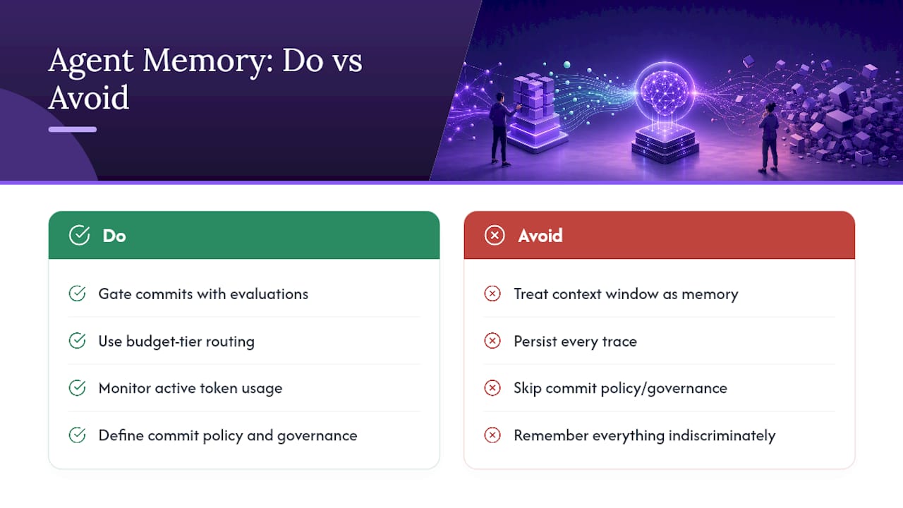 What Do Engineers Consistently Get Wrong About Agent Memory? — overview diagram