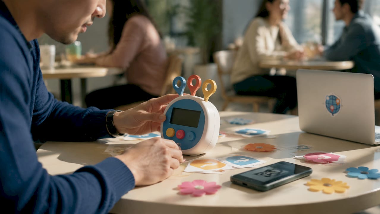 Hands setting timer for rapid fire quiz