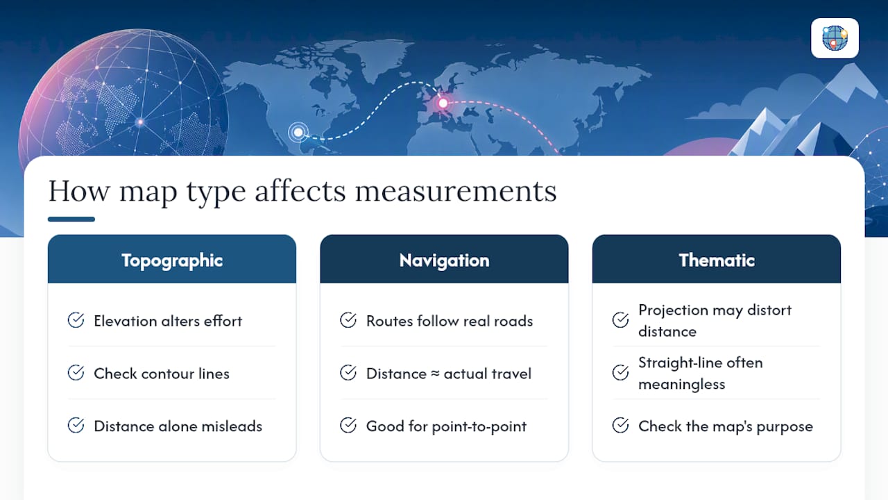 Do different map types need different measuring approaches? — overview diagram