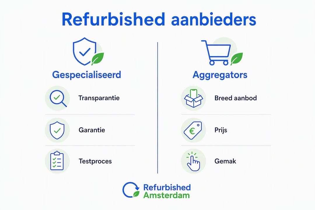 Infographic zet gespecialiseerde aanbieders tegenover aggregators