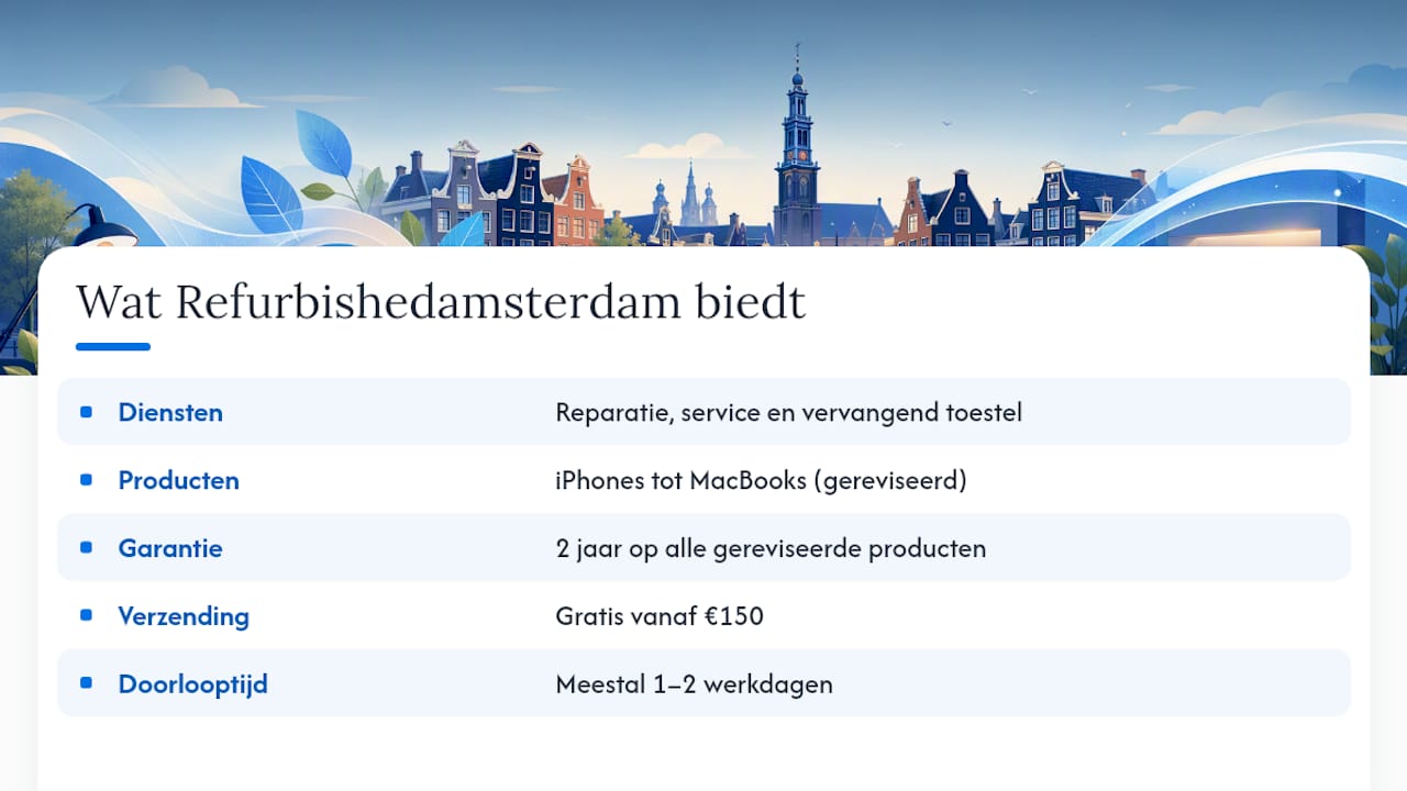 Refurbishedamsterdam: wat je kunt verwachten in Amsterdam — overview diagram