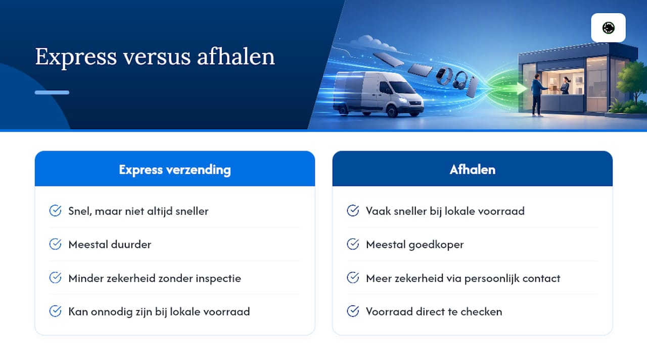 Vergelijkingsoverzicht: voordelen van bezorgen versus zelf afhalen