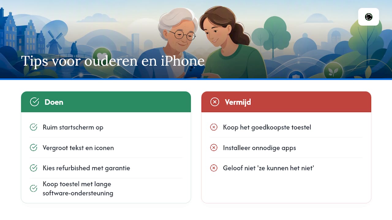 Wat ik na jaren met Apple-apparaten heb geleerd over senioren en techniek — overview diagram