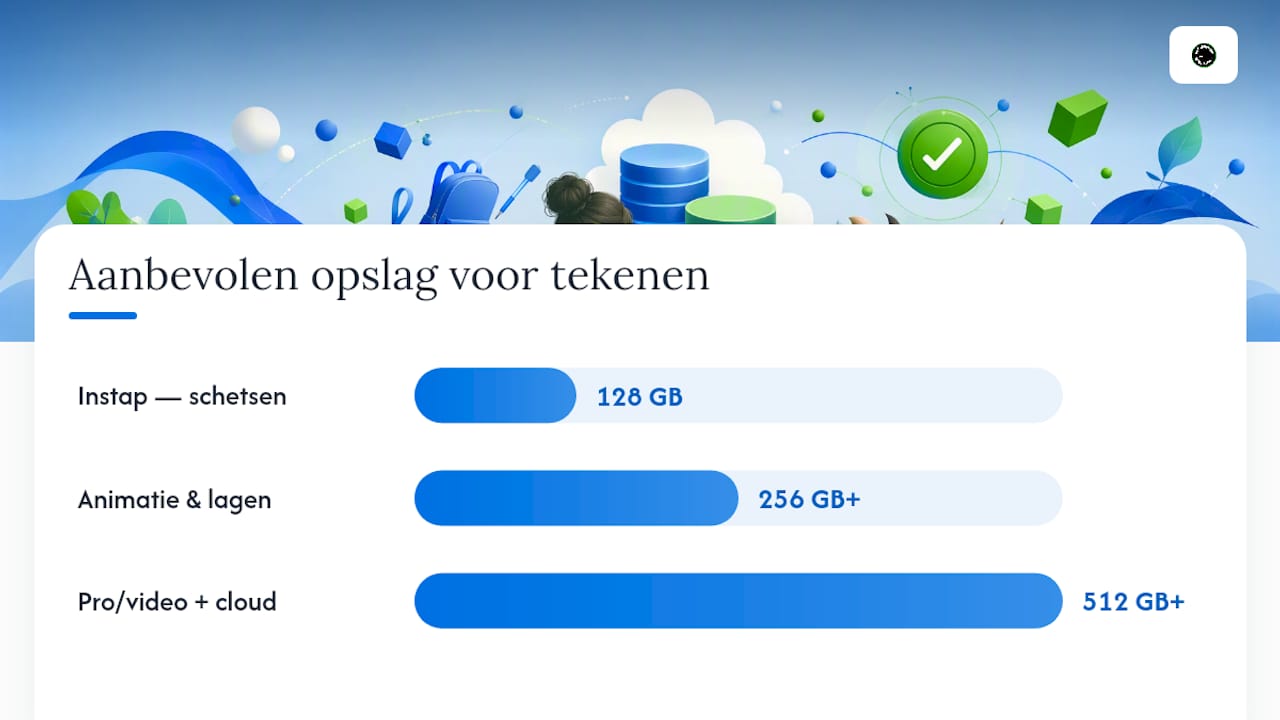 Opslagopties voor tekenen op de iPad