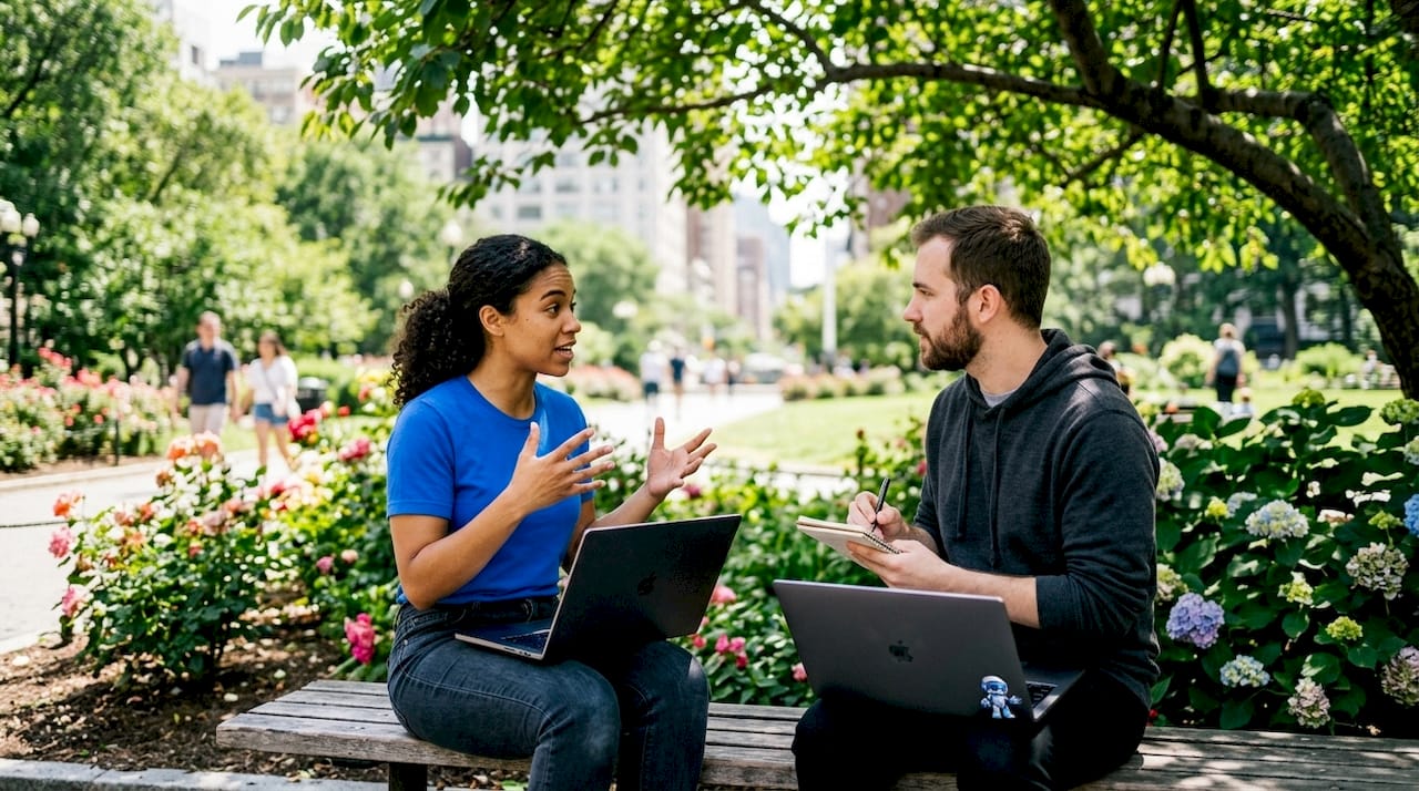 Developers discussing app scalability