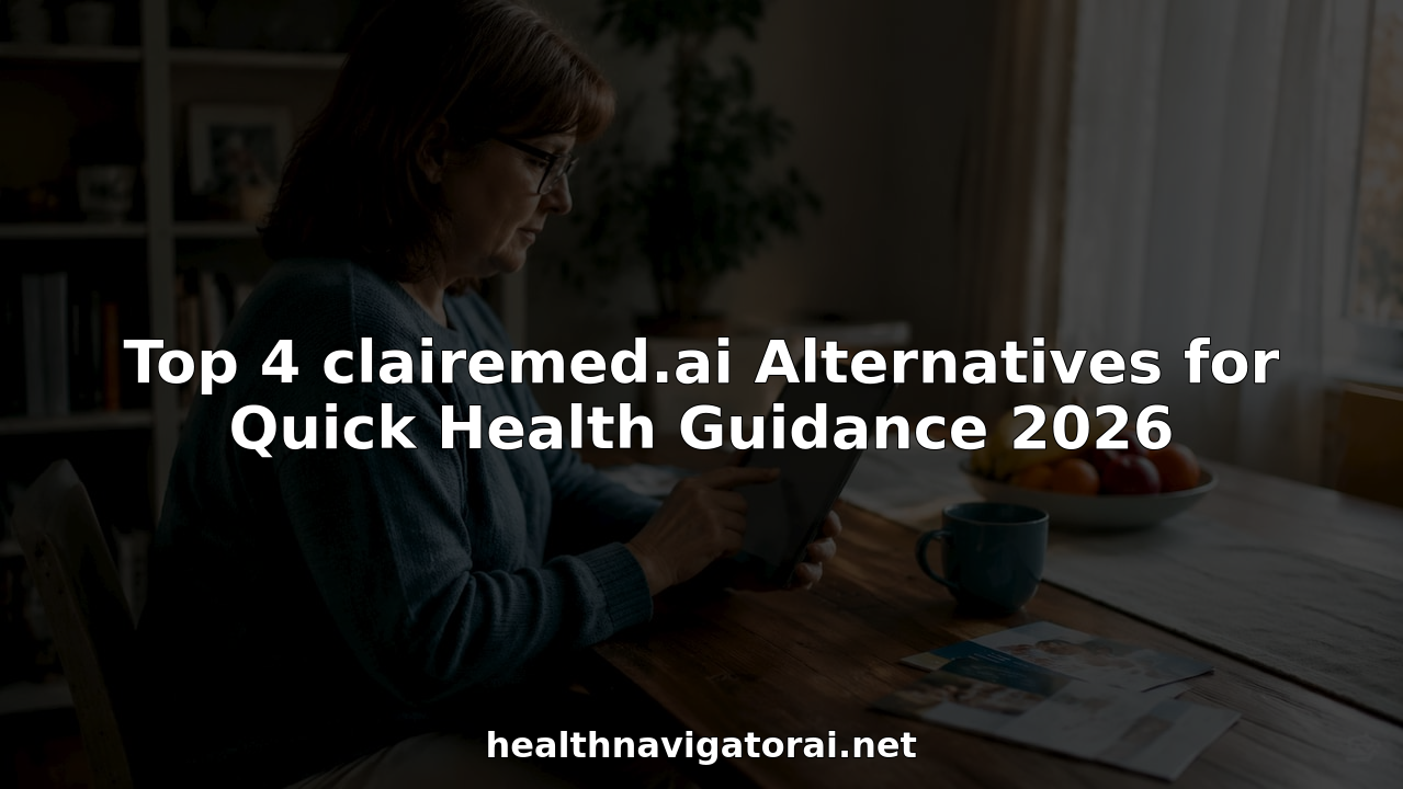 Top 4 clairemed.ai Alternatives for Quick Health Guidance 2026