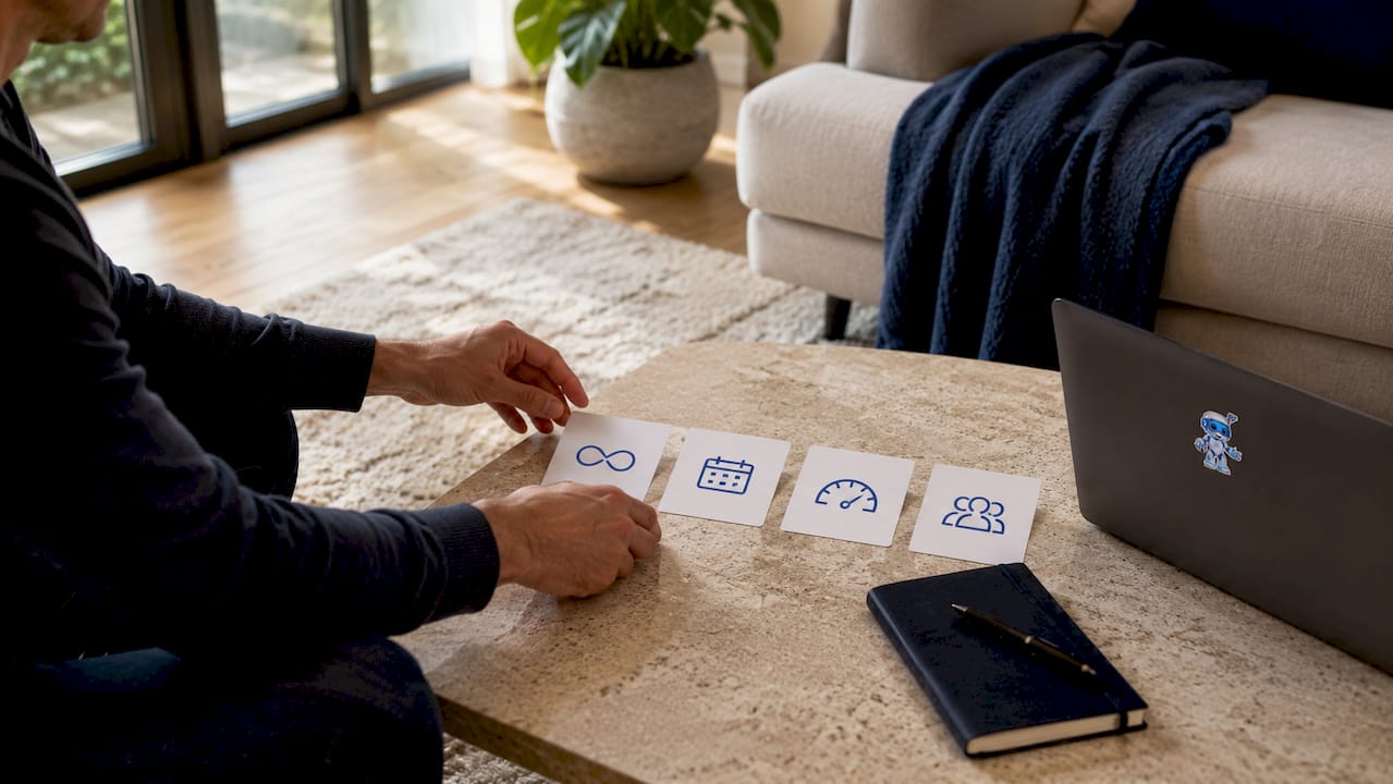 Hands sorting software licensing model cards