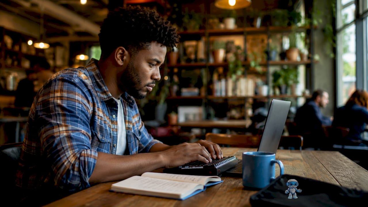 Hands coding frontend and backend software