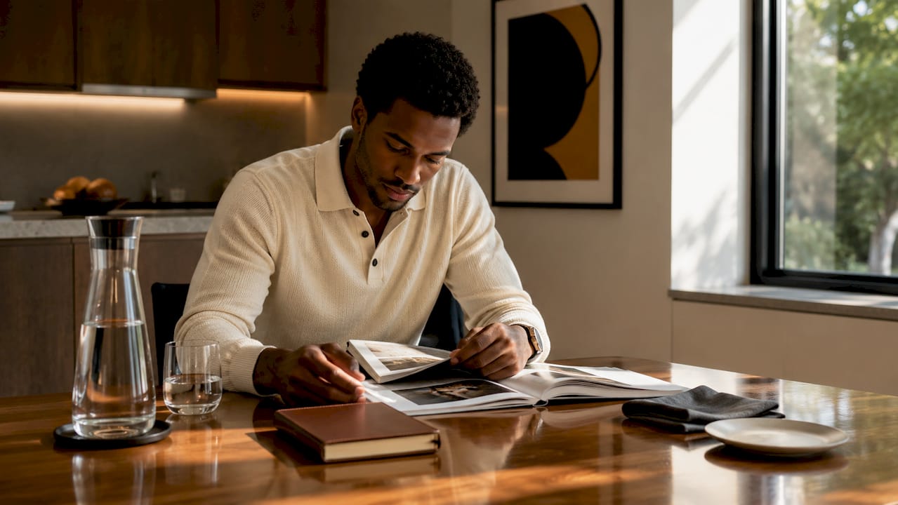 Man preparing for VIP shopping appointment