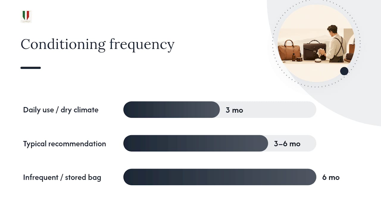 How Often Should You Condition a Leather Bag? — overview diagram