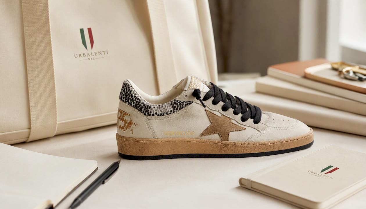Golden Goose Beige Goatskin Low Top Sneakers