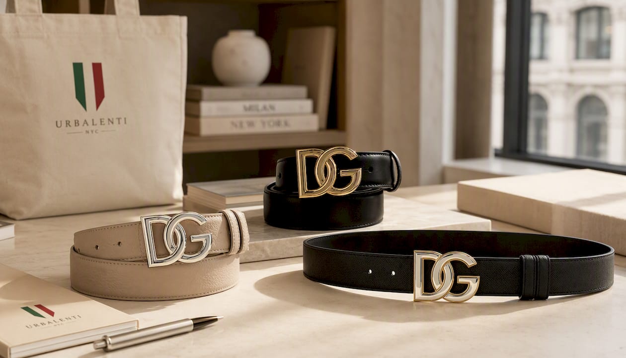Dolce & Gabbana Beige Calf Leather Bos Taurus Regular Belt