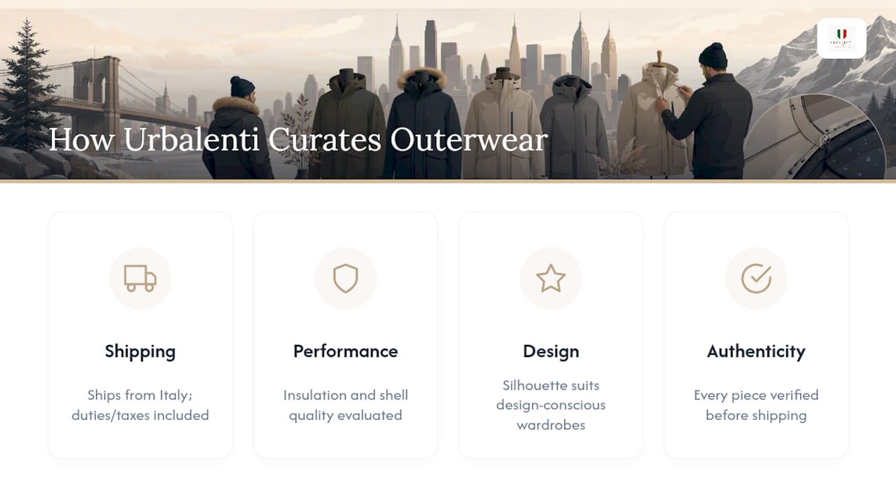 How Urbalenti NYC Curates Winter Outerwear — overview diagram