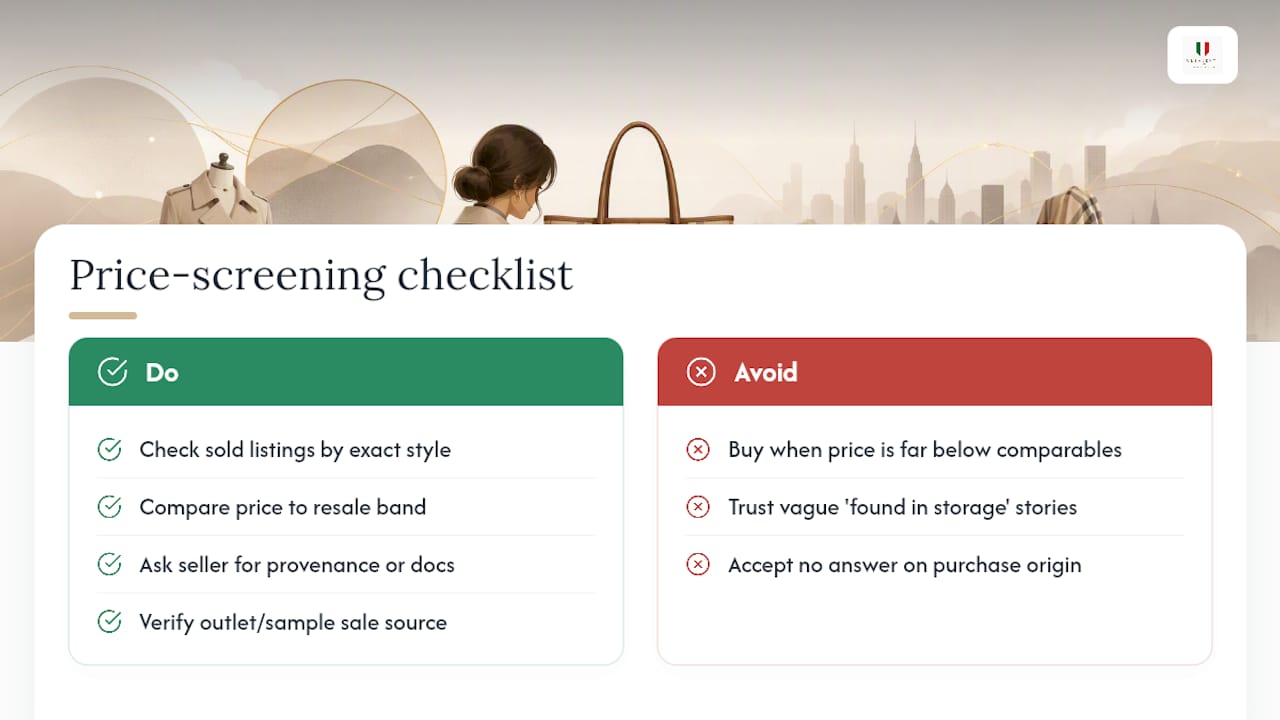 How to Spot a Suspiciously Underpriced Burberry Listing — overview diagram