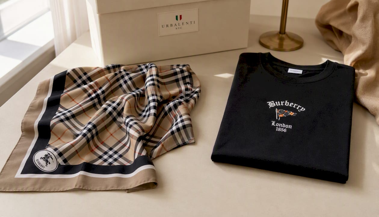Burberry Beige Silk Scarf