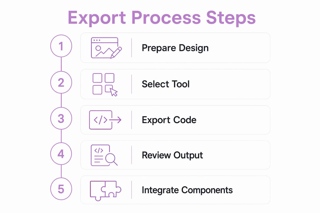 Infographic illustrating the step-by-step export process