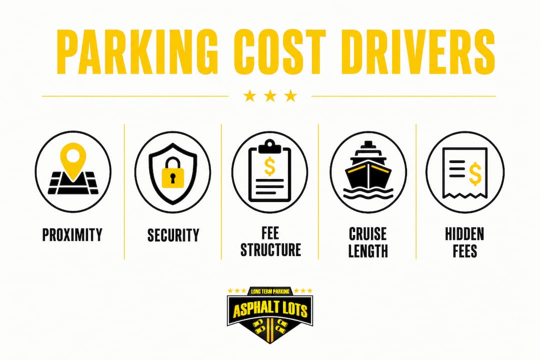 Infographic showing main parking cost drivers