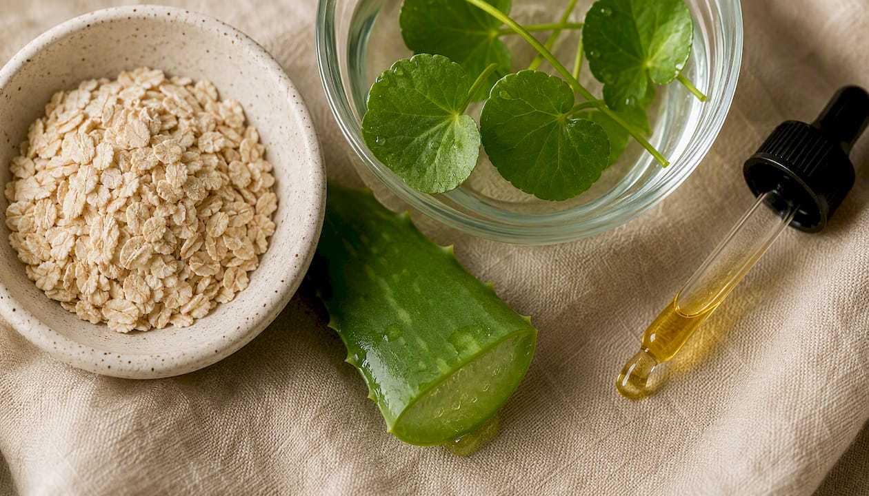 Natural botanical ingredients for skin redness