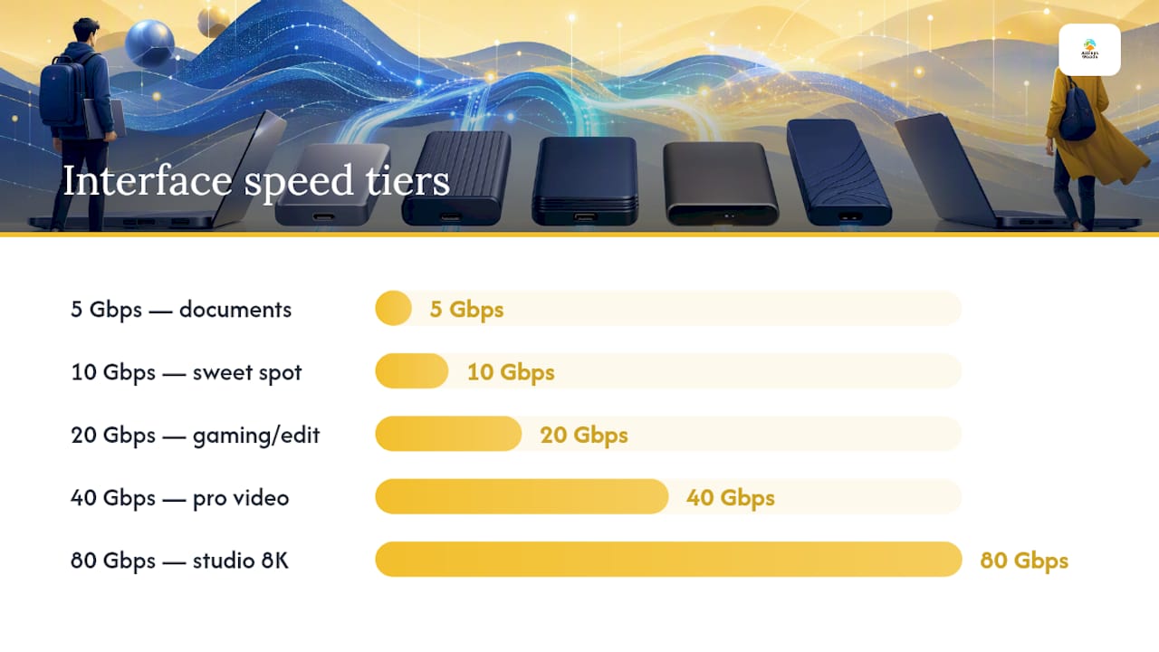 Port speed matching guide for external SSDs