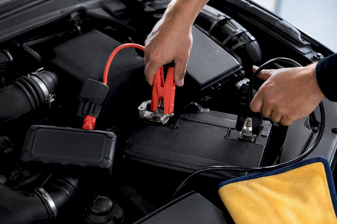 Hands positioning jumper clamps safely