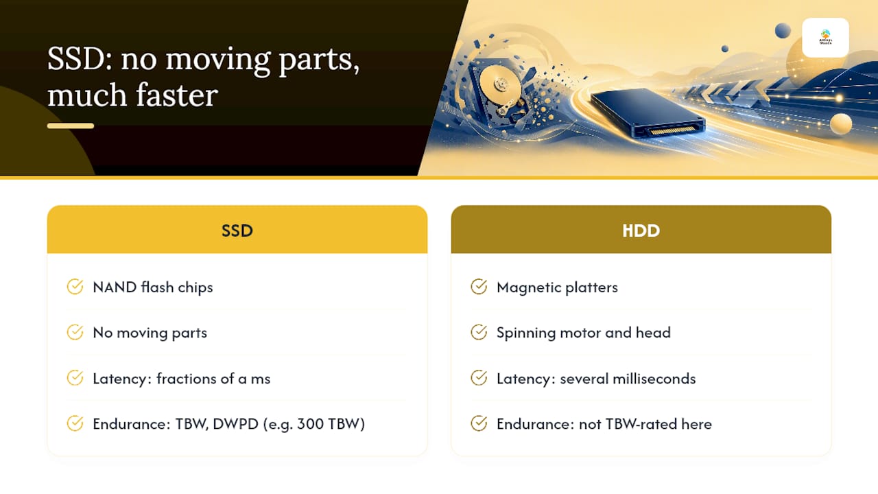 SSD vs HDD: How Solid-State Drives Work — overview diagram