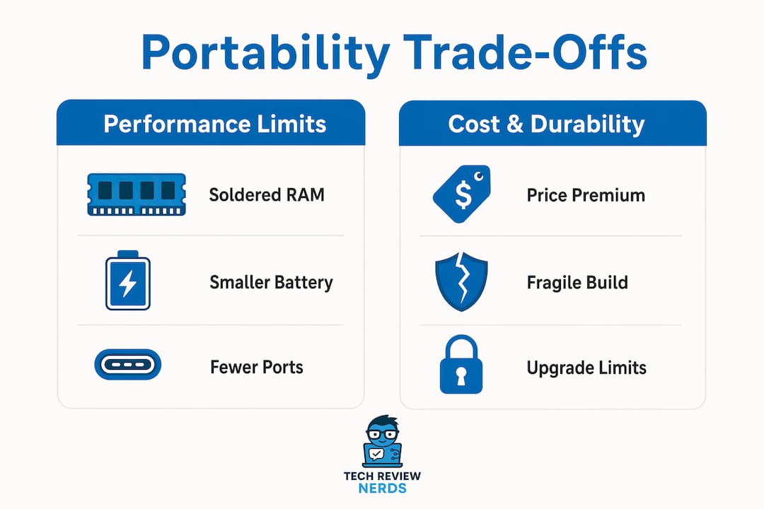 Infographic showing portability trade-offs