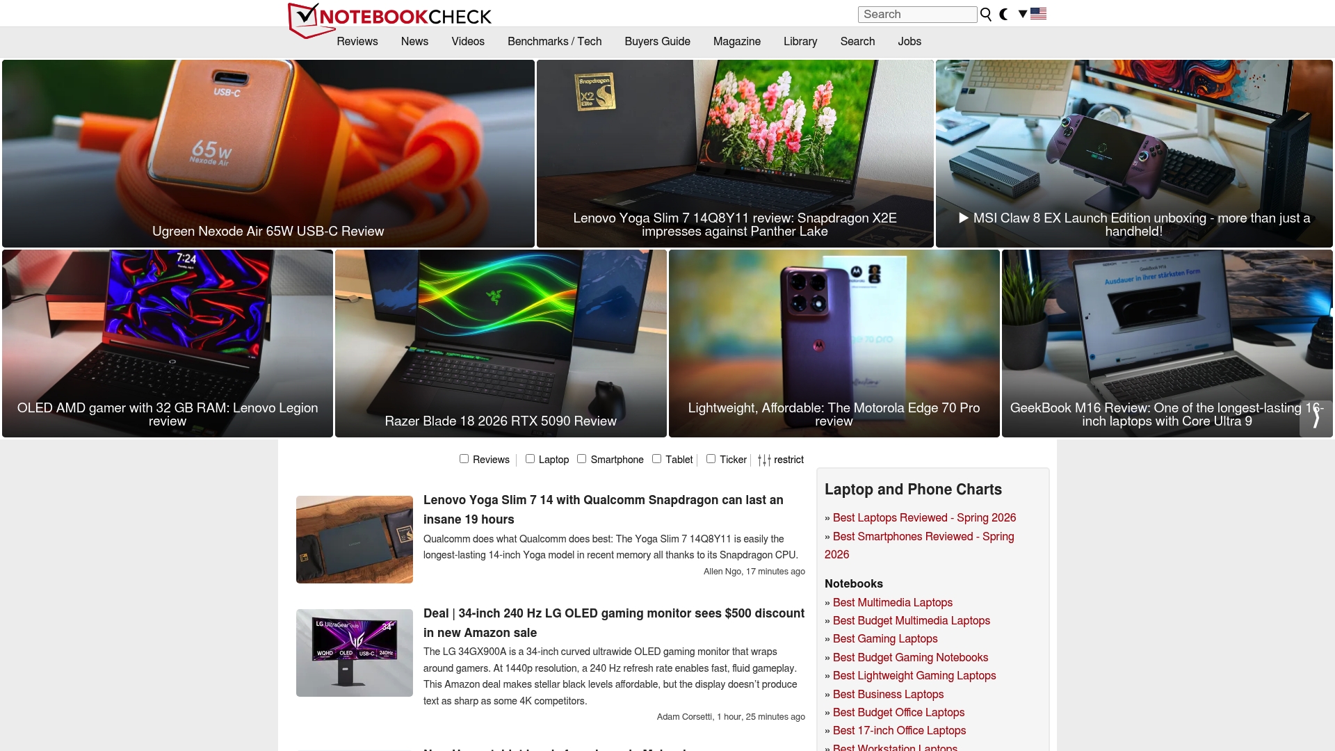 https://notebookcheck.net