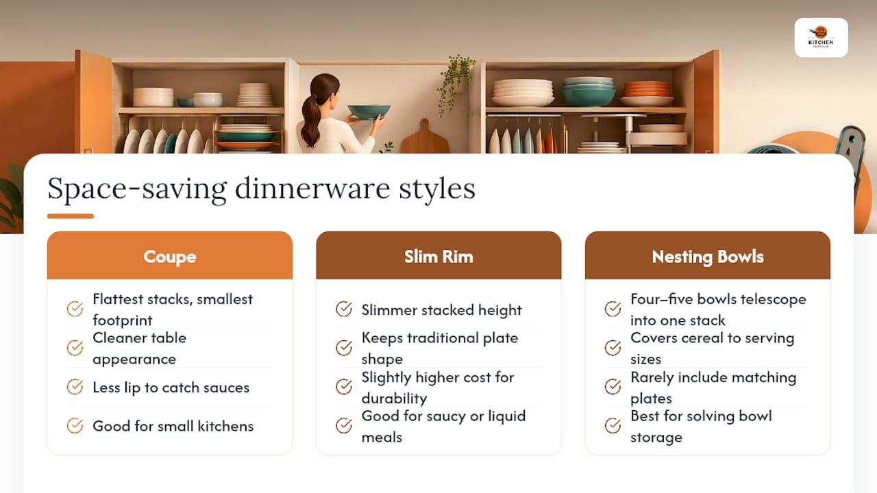 How Do Space Saving Dinnerware Brands and Styles Compare? — overview diagram